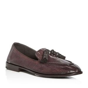 Alberto Fasciani Rafael Tassel Loafers Size 44 Brown Leather Made in Italy